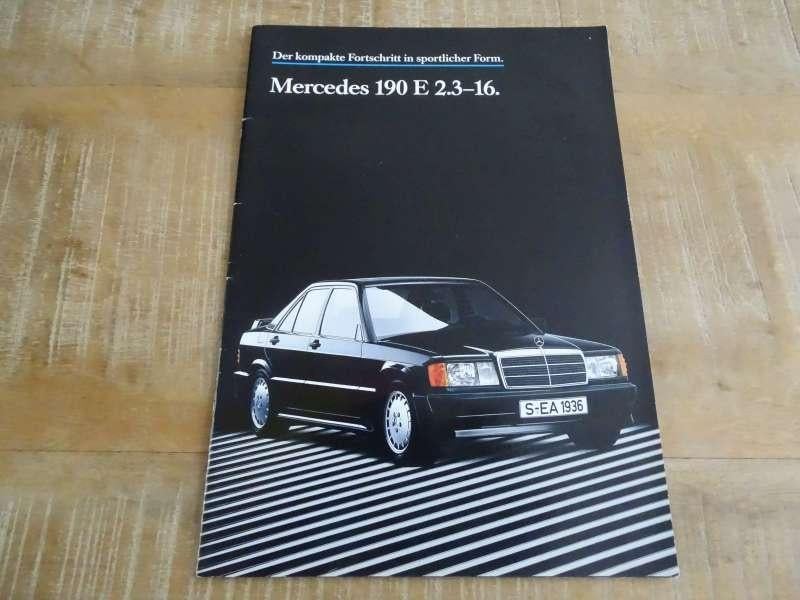 Mercedes Benz 190E 2.3 16V - Folder Brochure Duits - 1984, Verzenden, Gelezen, Mercedes