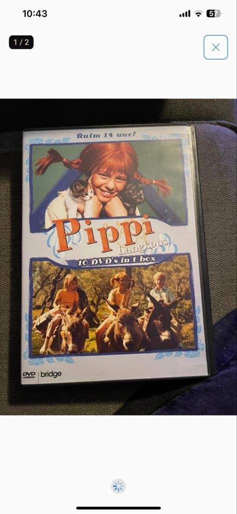 Pippi Langkous - 10 DVD's in 1 box - Ruim 12 uur kijkplezier, Alle leeftijden, Ophalen of Verzenden, Gebruikt, Avontuur