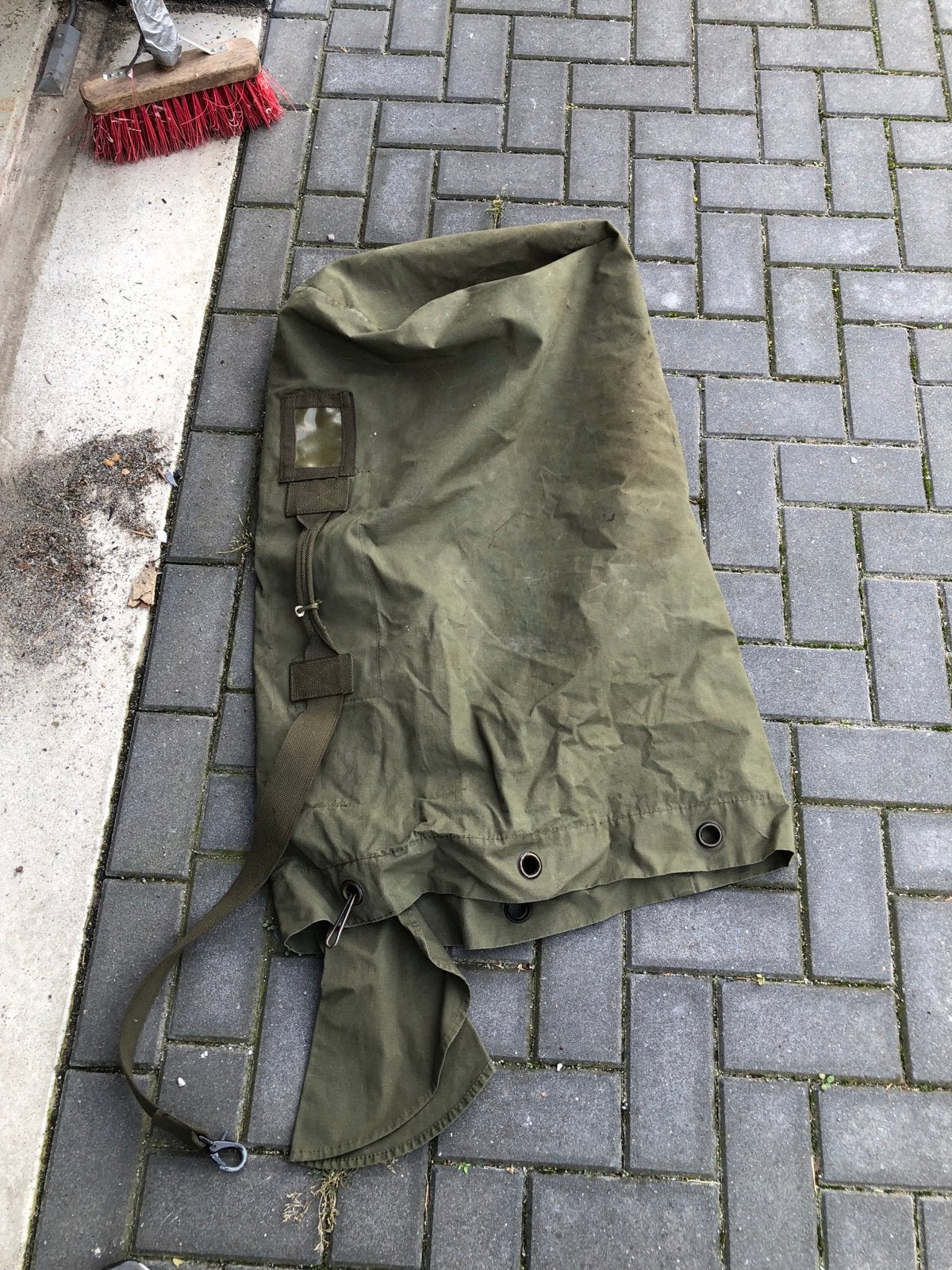 Legergroene plunjezak -, Verzamelen, Ophalen of Verzenden, Landmacht, Overige gebieden, Kleding of Schoenen