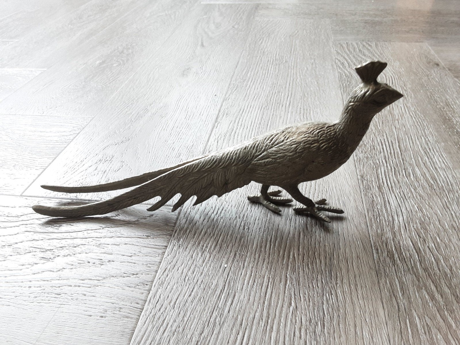 Vintage bronzen fazant beeldje - decoratief, Ophalen of Verzenden