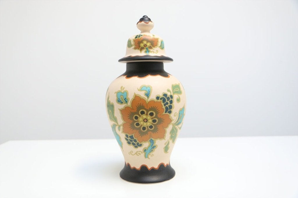 Modica Gouda plateel pot nr. 366 - handbeschilderd, Antiek en Kunst, Ophalen