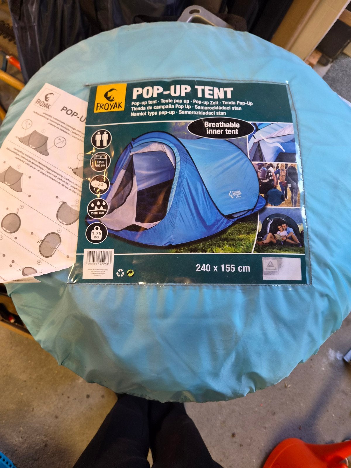 Froyak Pop-Up Tent - Snel op te zetten tent, Ophalen of Verzenden, Zo goed als nieuw, Tot en met 2