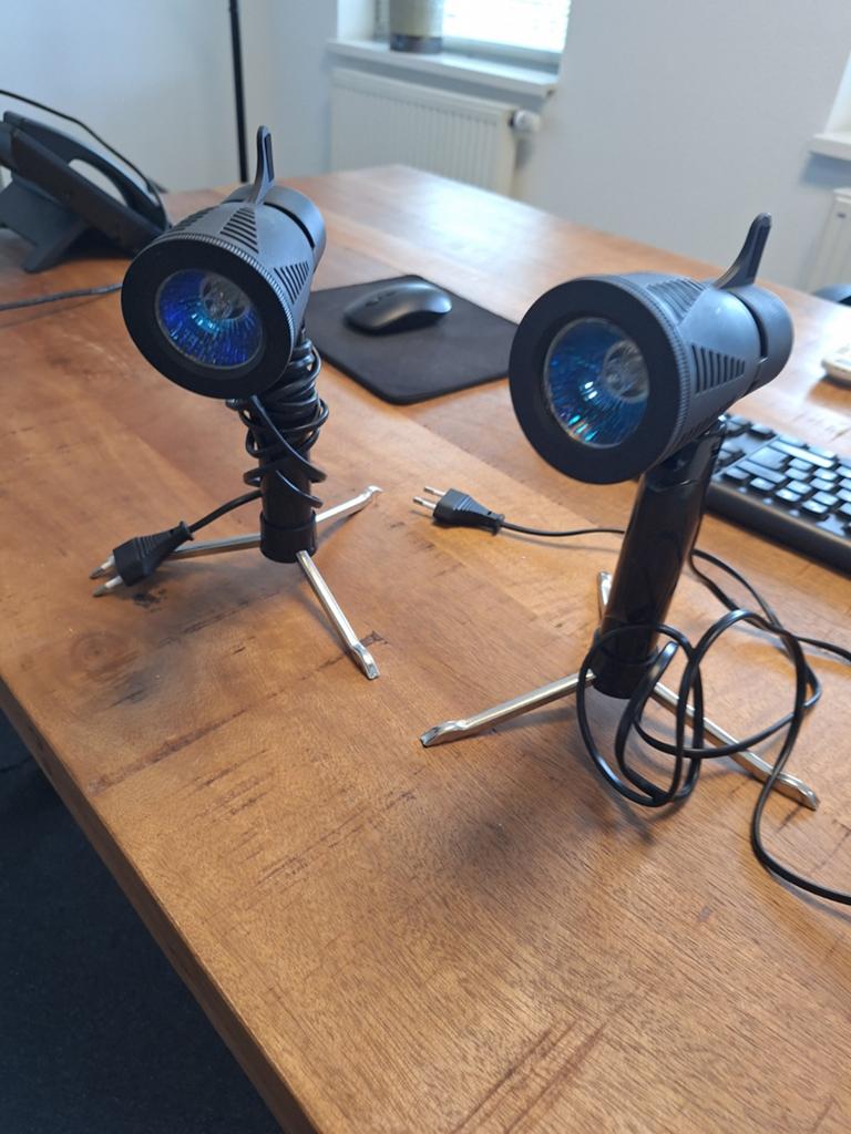 Set van 2 Mini LED Spotlights met Statief, Ophalen, Zo goed als nieuw, Modern, Compact