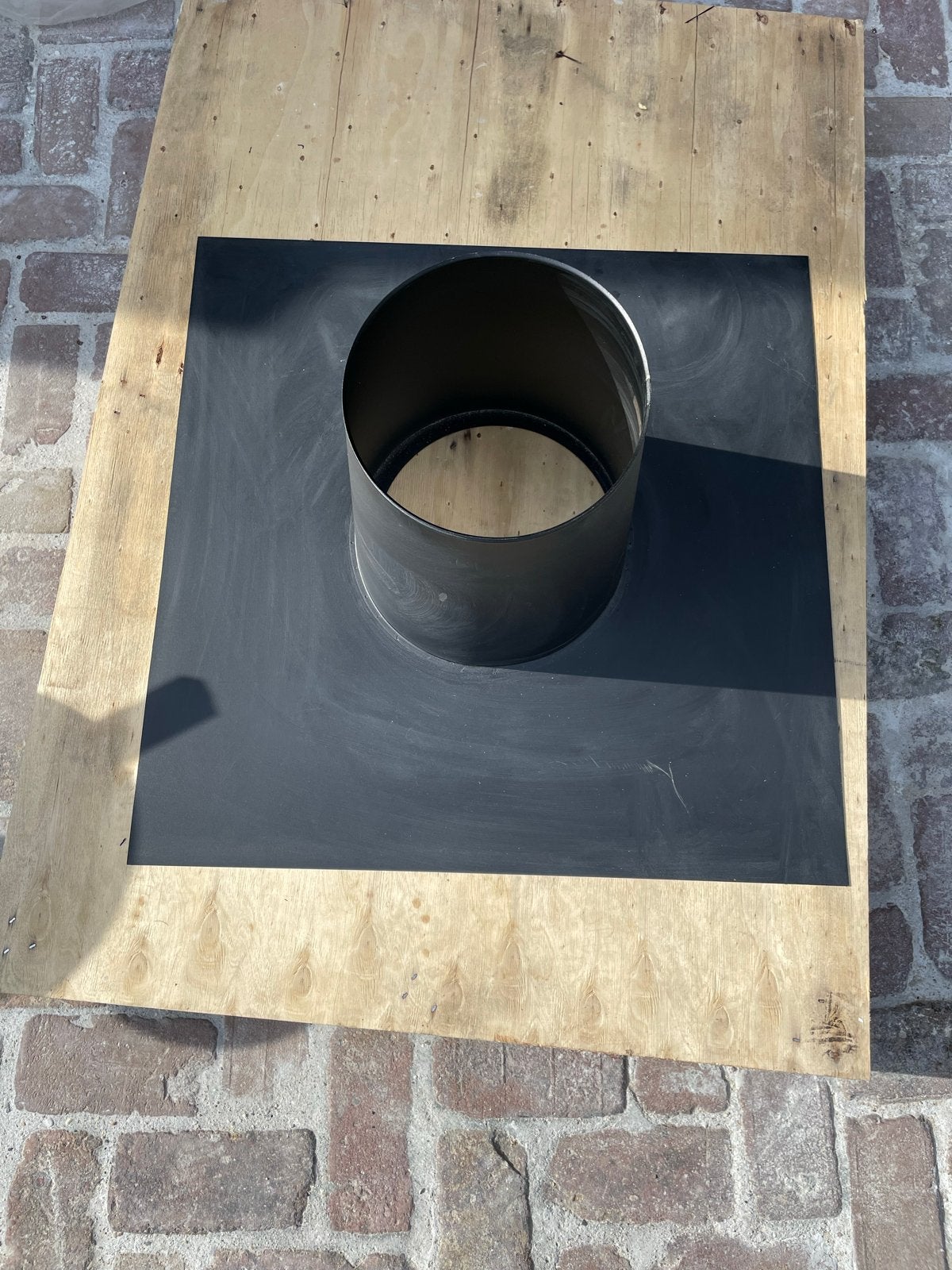Dinak Dakdoorvoer platdak 200 mm doorsnede, Overige typen, Nieuw, Ophalen of Verzenden, Rvs