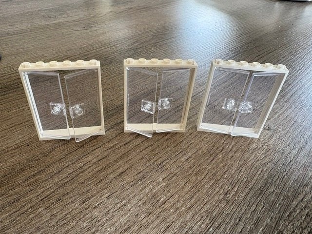 lego wit kozijn 1x6x6 met open slaande deuren (zie foto's), Ophalen of Verzenden, Nieuw, MOC (eigen creatie), Lego