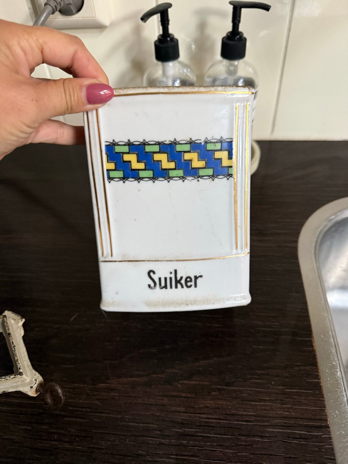 Antieke Art Deco Suikerpot - Jaren '20/'30, Ophalen of Verzenden