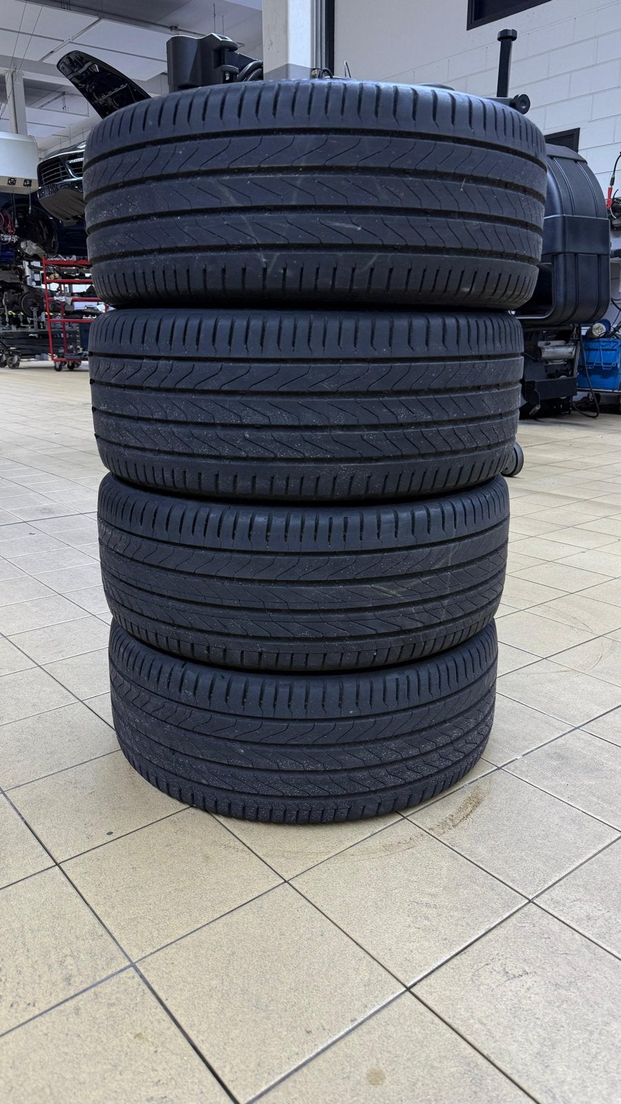4 Continental UltraContact zomerbanden 215/45/R17 91Y, Auto diversen, Ophalen, Gebruikt