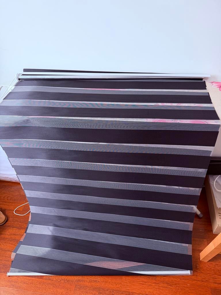 Nieuw rolgordijn, 100x150 cm, x2 met accessoires, Ophalen, Nieuw, Zwart, 100 tot 150 cm