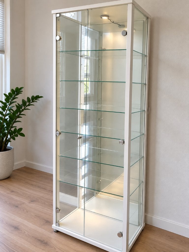 Vitrinekast .wit, Huis en Inrichting, Ophalen, Met plank(en), Overige houtsoorten, 50 tot 100 cm