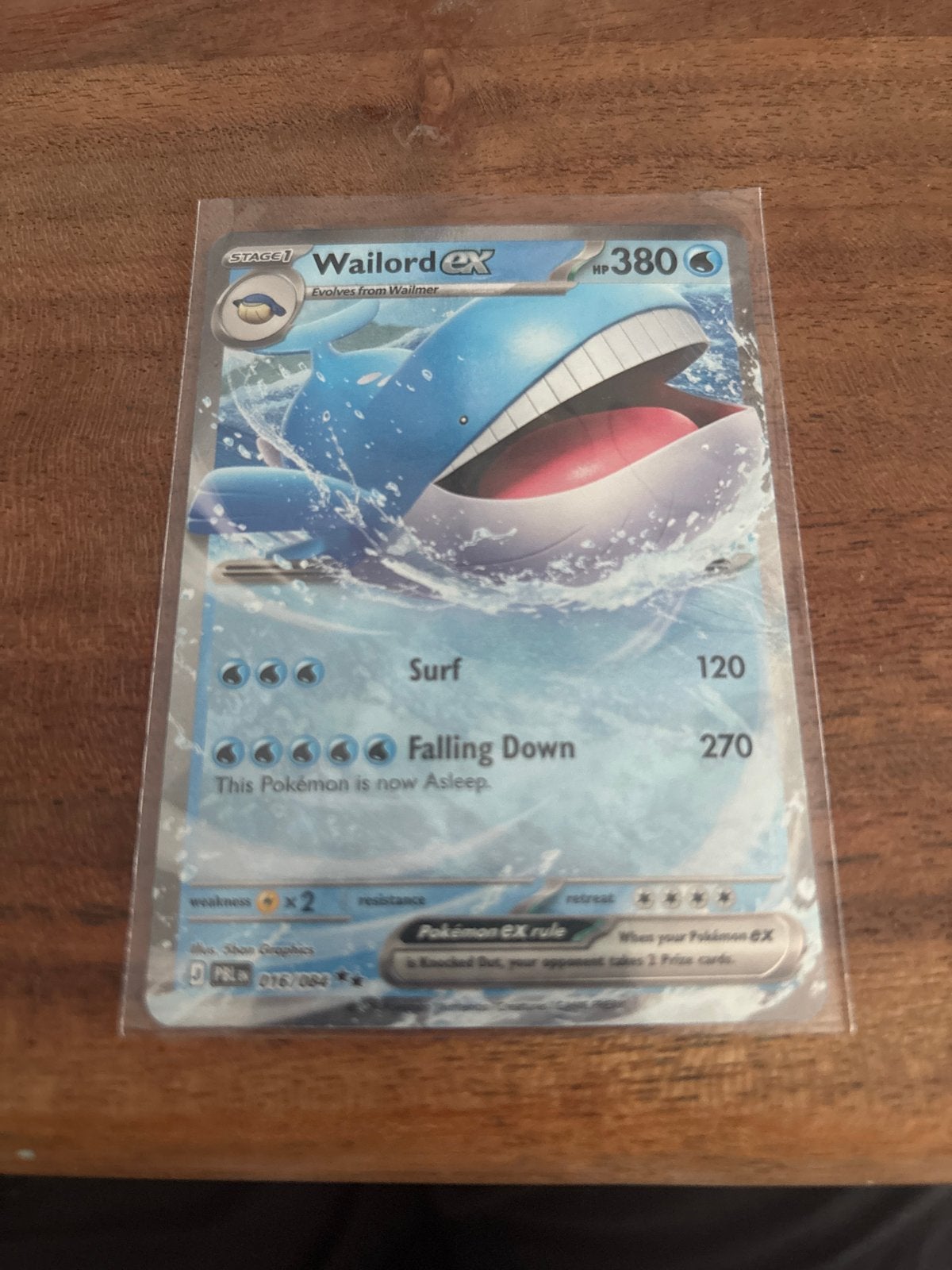 Wailord EX Pokémon kaart - Nieuw uit booster, Ophalen of Verzenden, Nieuw, Losse kaart