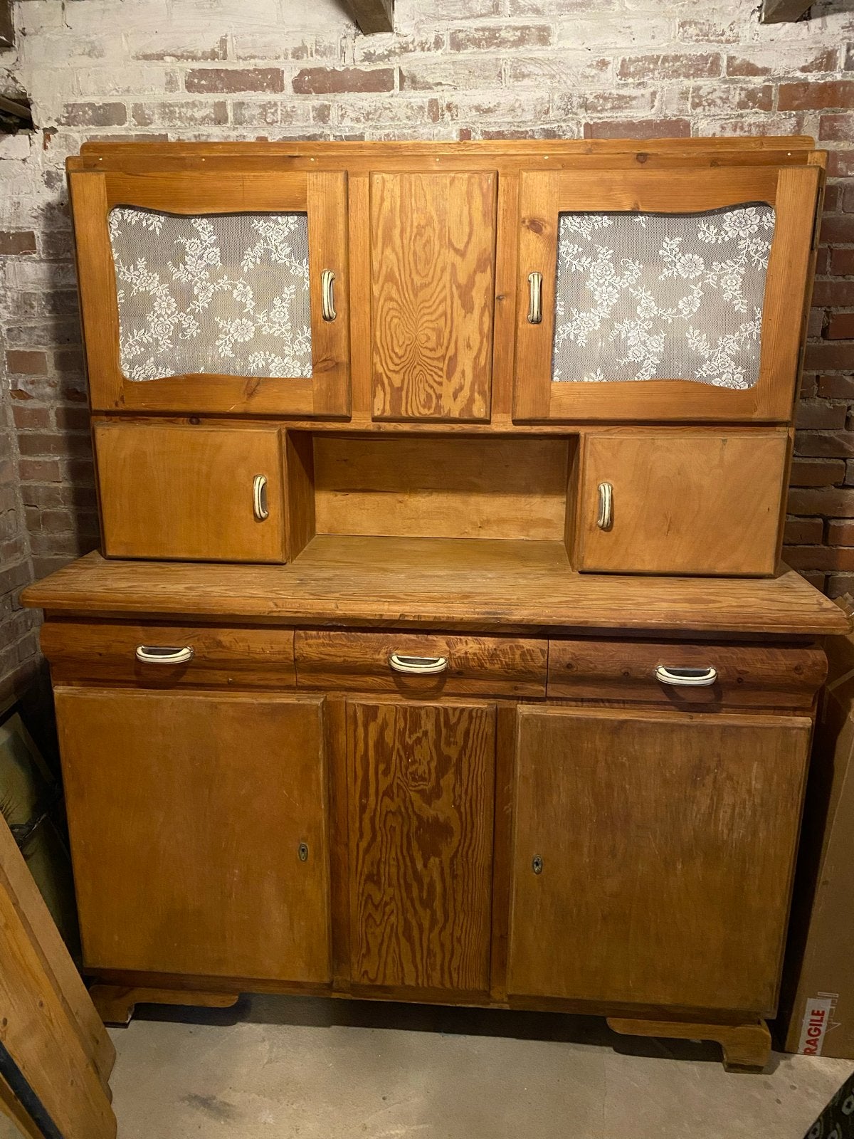 Brocante/landelijke houten buffetkast, begin 1900, Ophalen