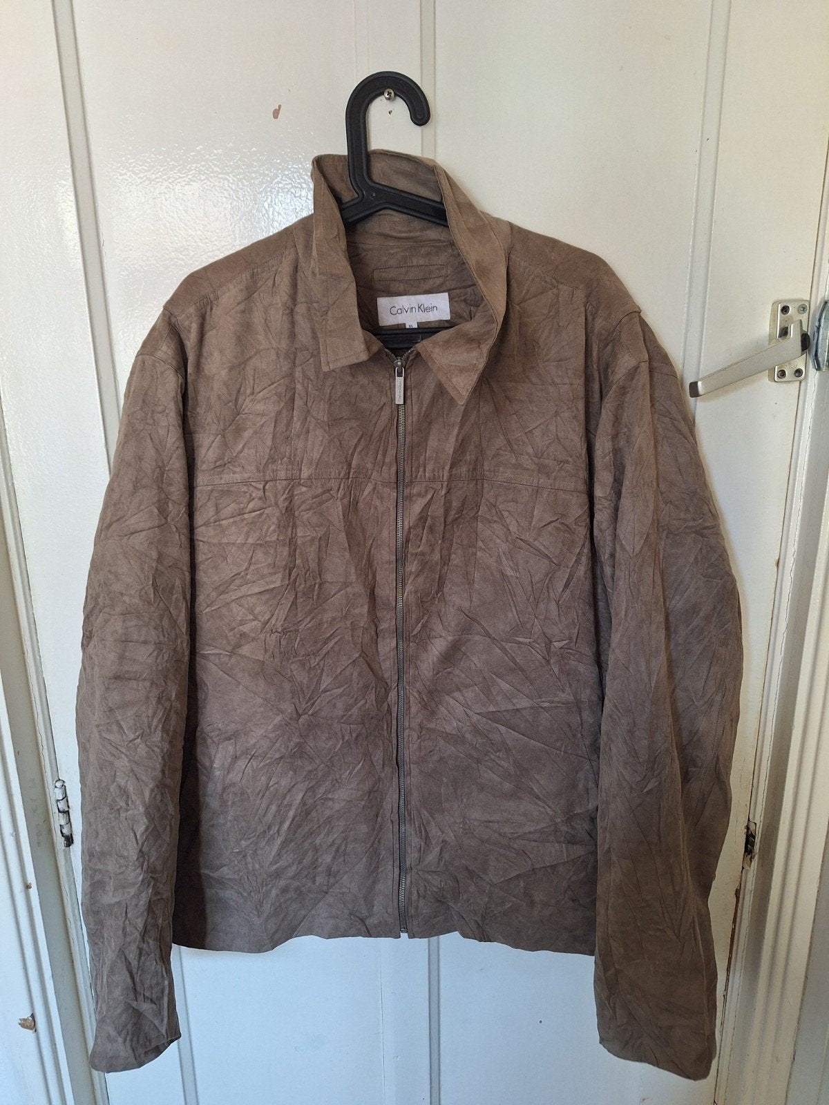 Calvin Klein jas – suède look – maat XL, Ophalen of Verzenden, Maat 56/58 (XL), Bruin
