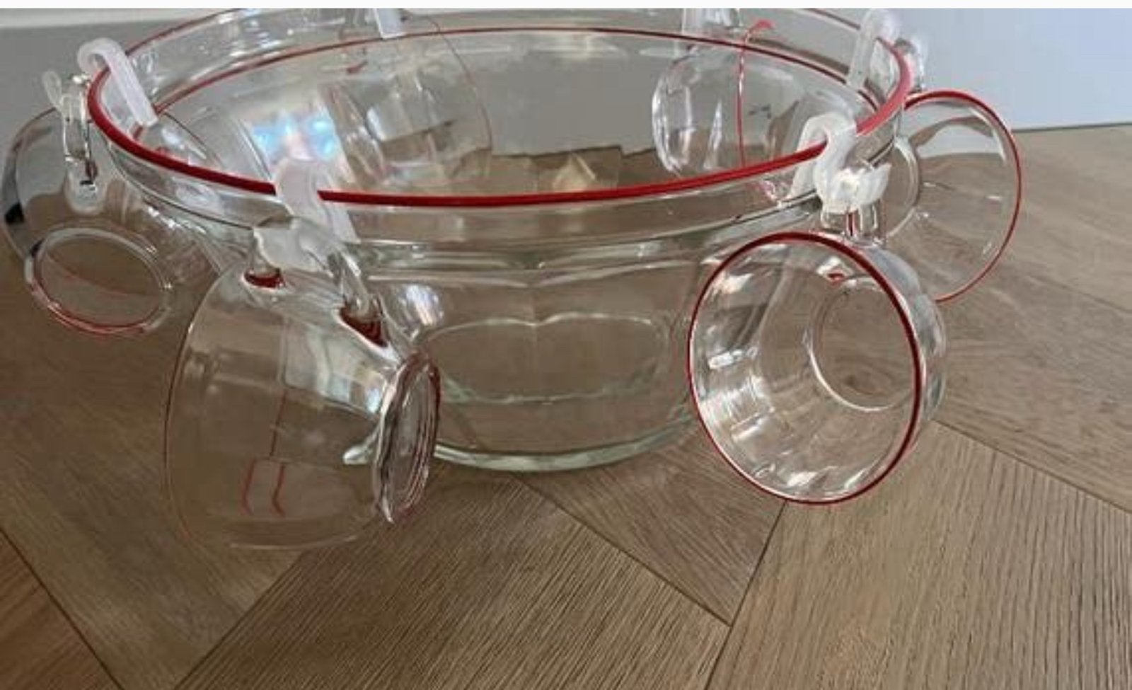 Vintage Arcoroc punch bowl-set: 6 kopjes, Ophalen of Verzenden