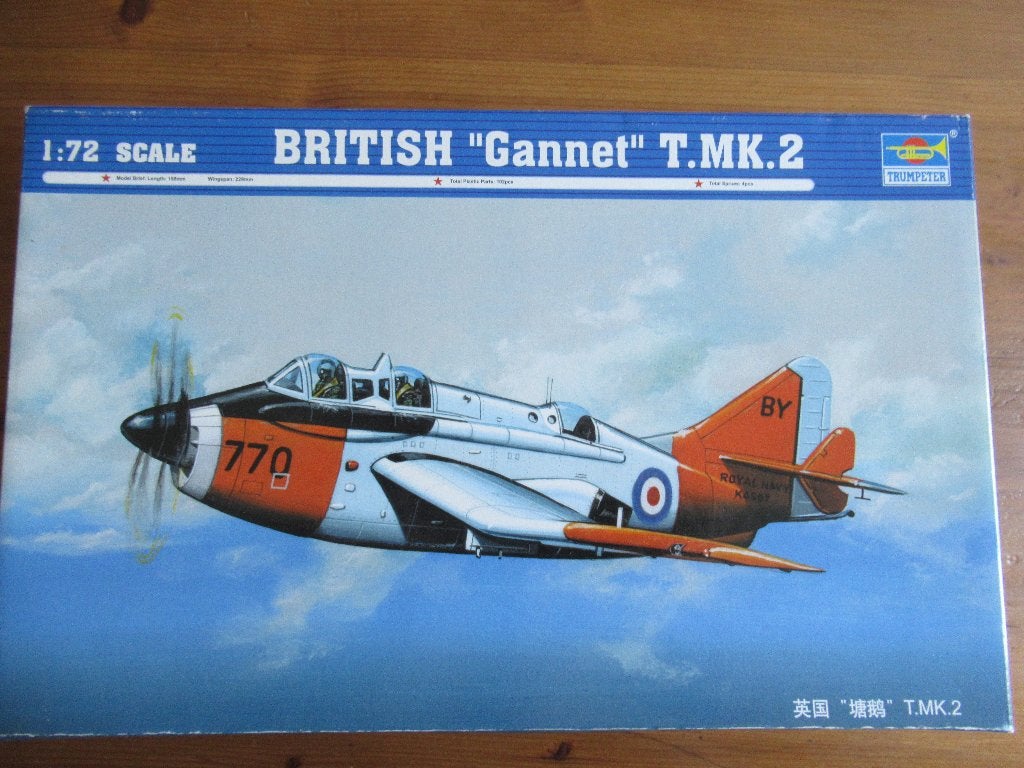 Fairey Gannet T.Mk.2 (Trumpeter 1/72), Hobby en Vrije tijd, Modelbouw | Vliegtuigen en Helikopters, Overige merken, 1:72 tot 1:144