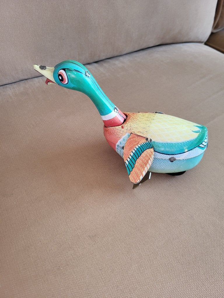 Vintage blikken opwind-eend., Verzamelen, Speelgoed, Ophalen of Verzenden, Zo goed als nieuw