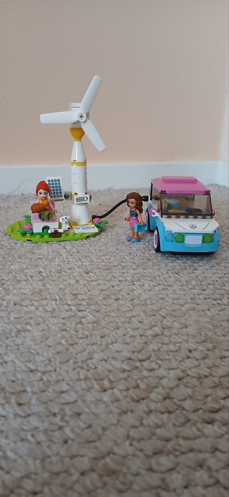 LEGO Friends Elektrische auto en windmolen set, Ophalen, Compleet, Lego, Friends
