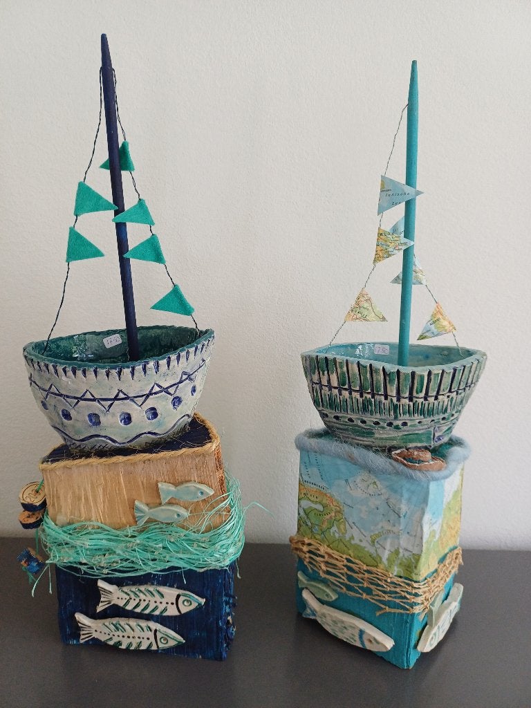 keramieke bootjes, Ophalen