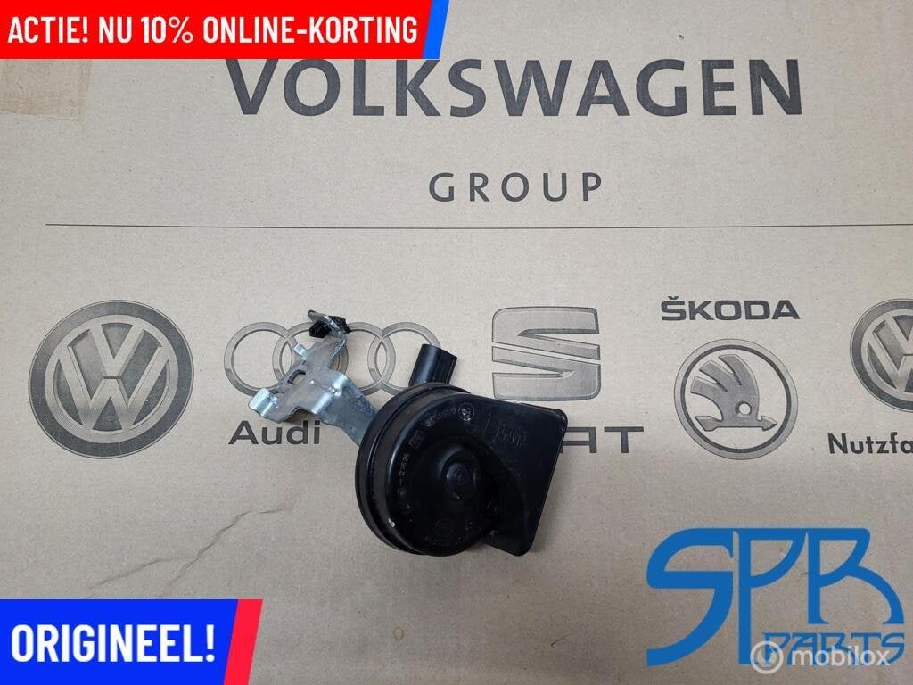 VW GOLF 7 VII Claxon TOETER + HOUDER STEUN RECHTS 5Q0951221, Volkswagen, Nieuw, Ophalen of Verzenden, Volkswagen