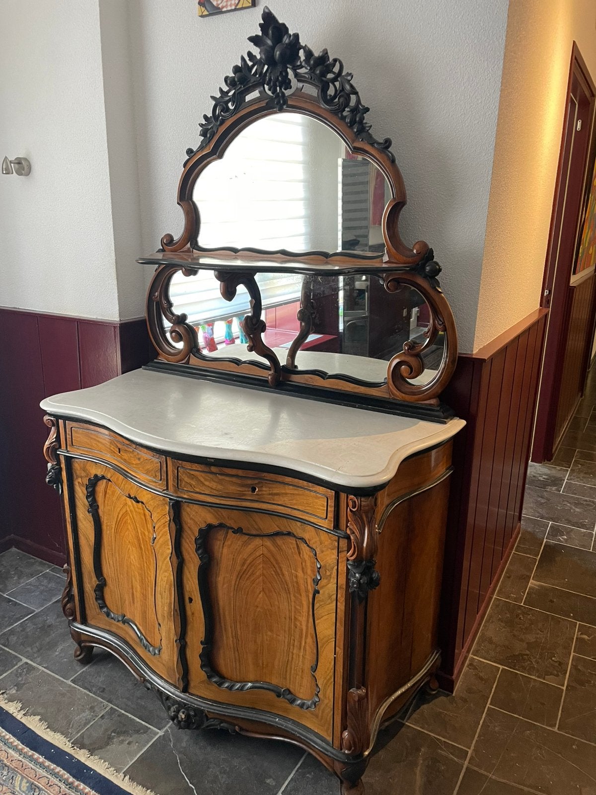 Hollandse bonheur-kast in Willem III-Stijl, Antiek en Kunst, Ophalen of Verzenden