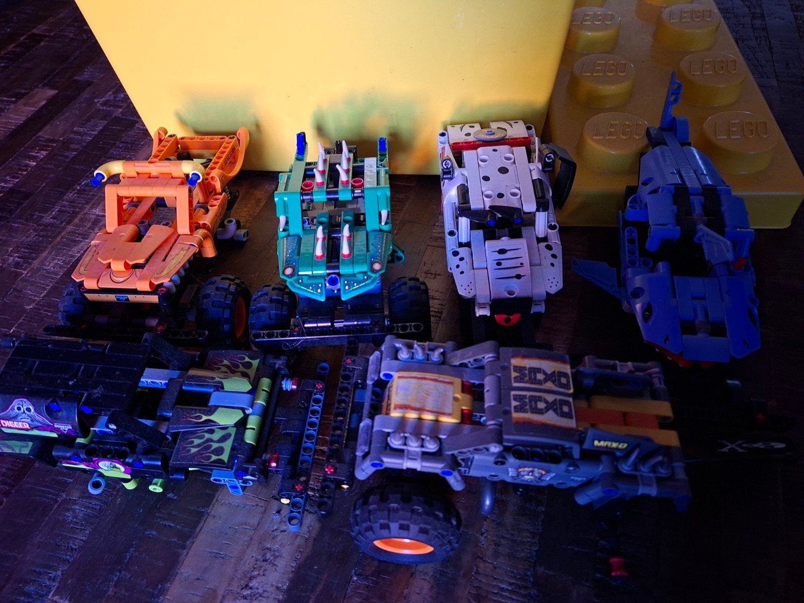 Diverse LEGO Technic Voertuigen en Haai, Gebruikt, Lego, Ophalen of Verzenden, Technic
