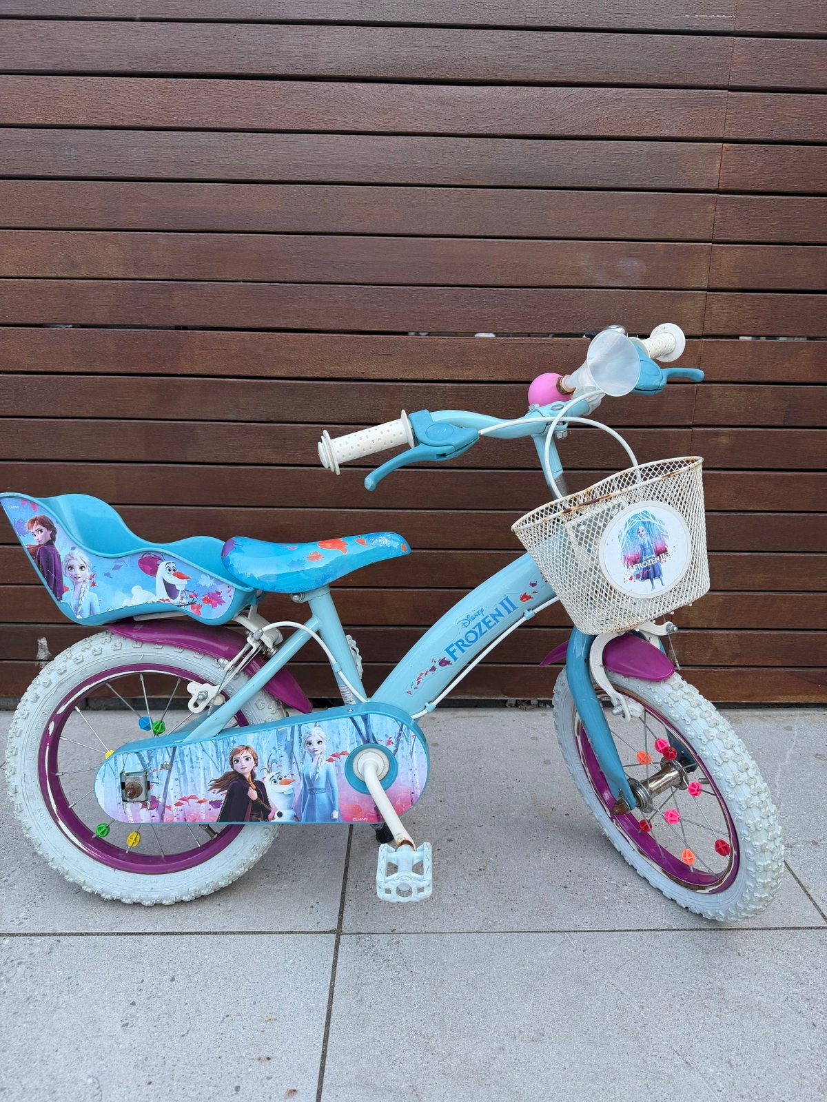 Elsa Frozen kinderfiets, Fietsen en Brommers, Fietsen | Kinderfietsjes, Ophalen, Gebruikt, Minder dan 16 inch