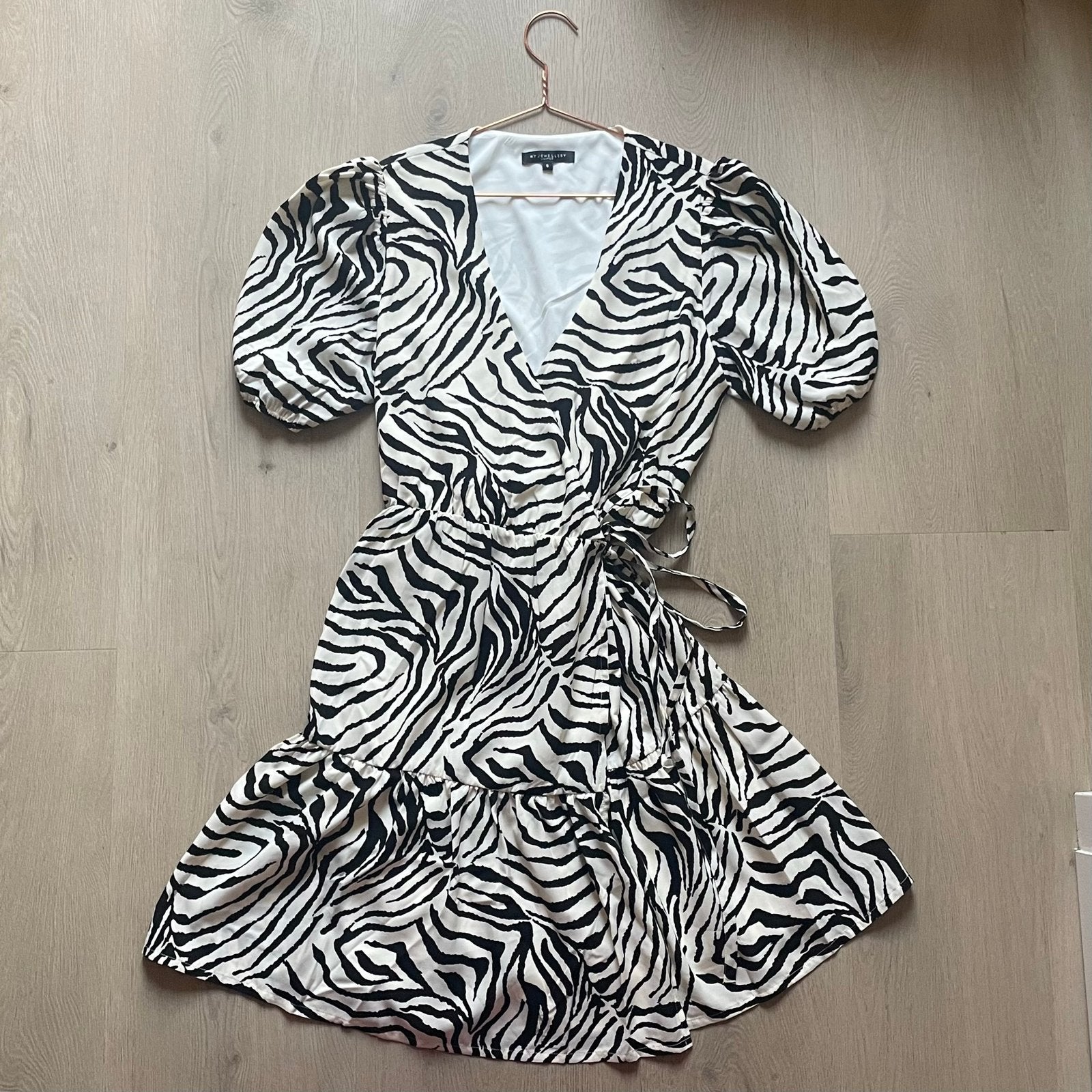 Zebra print jurkje, Beige, Nieuw, Ophalen of Verzenden, Maat 36 (S)