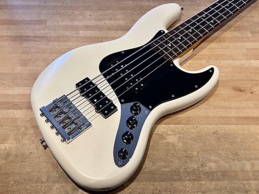 Fender 2013 Modern Player Jazz Bass V Satin Olympic White, Muziek en Instrumenten, Ophalen of Verzenden, Zo goed als nieuw, Elektrisch