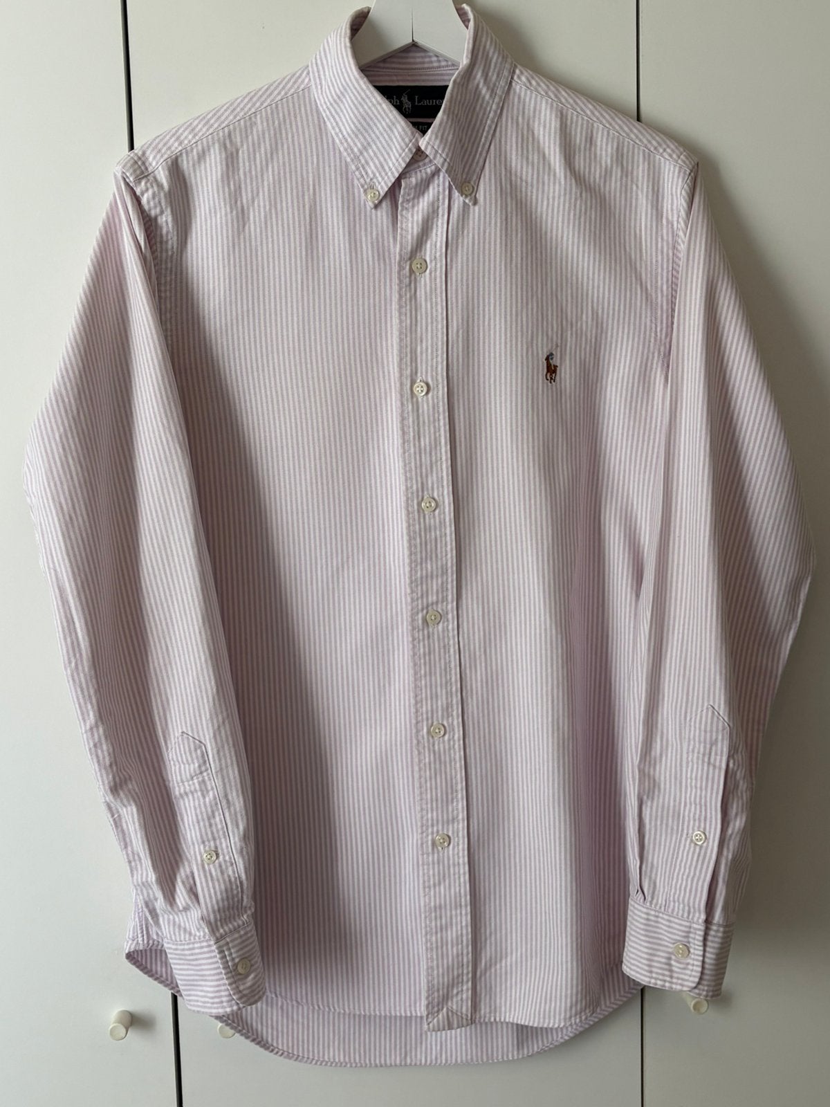 Ralph Lauren blouse roze wit gestreept - maat S, Ophalen of Verzenden, Zo goed als nieuw, Wit, Halswijdte 38 (S) of kleiner