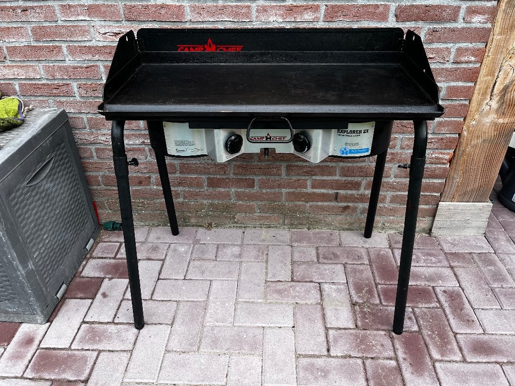 Camp Chef Explorer 2X Outdoor Kooktoestel met Grillplaat, Ophalen, Gebruikt, Camp Chef