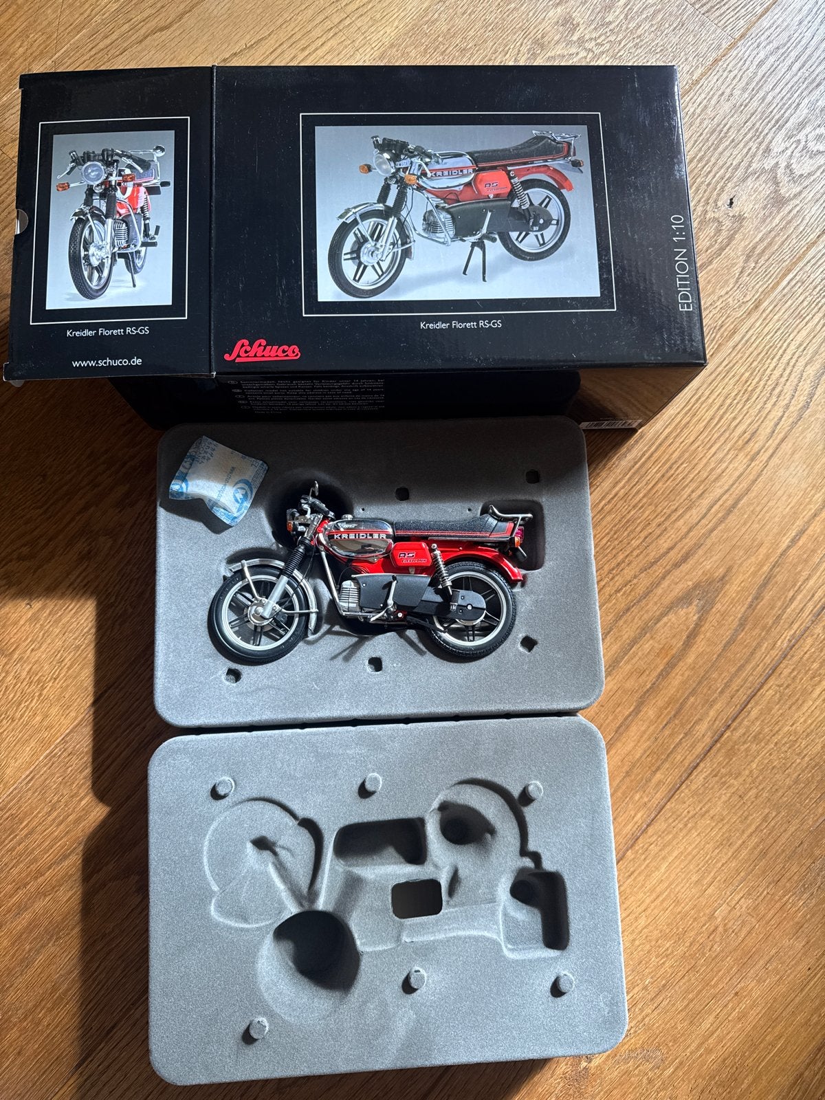 Schuco Kreidler Florett RS-GS modelmotor - Editie 1:10, Hobby en Vrije tijd, Overige merken, Ophalen of Verzenden, Zo goed als nieuw