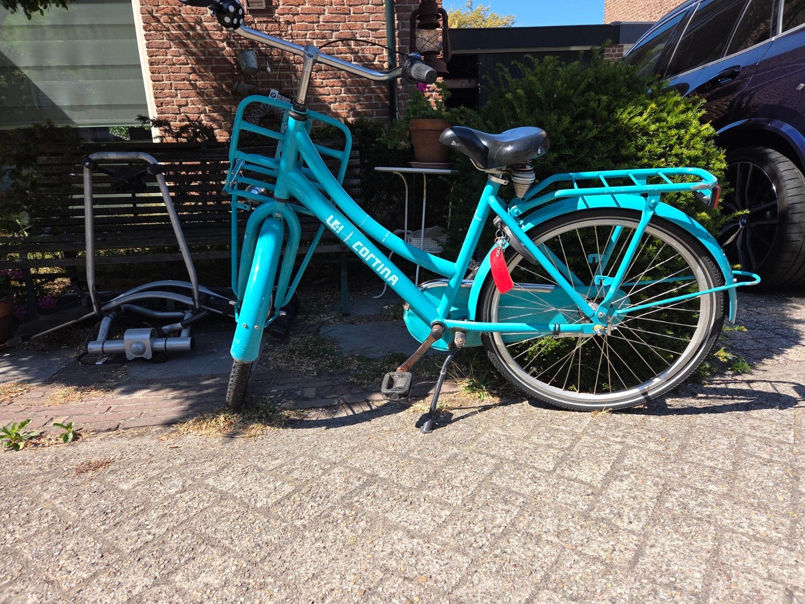 Cortina Meisjes Transportfiets 24 inch - Turquoise, Terugtraprem, Versnellingen, Ophalen of Verzenden, Cortina