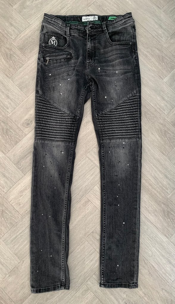 Zwarte Memphis VINGINO skinny jeans, maat 170, Kinderen en Baby's, Kinderkleding | Maat 170, Zo goed als nieuw, Jongen, Broek