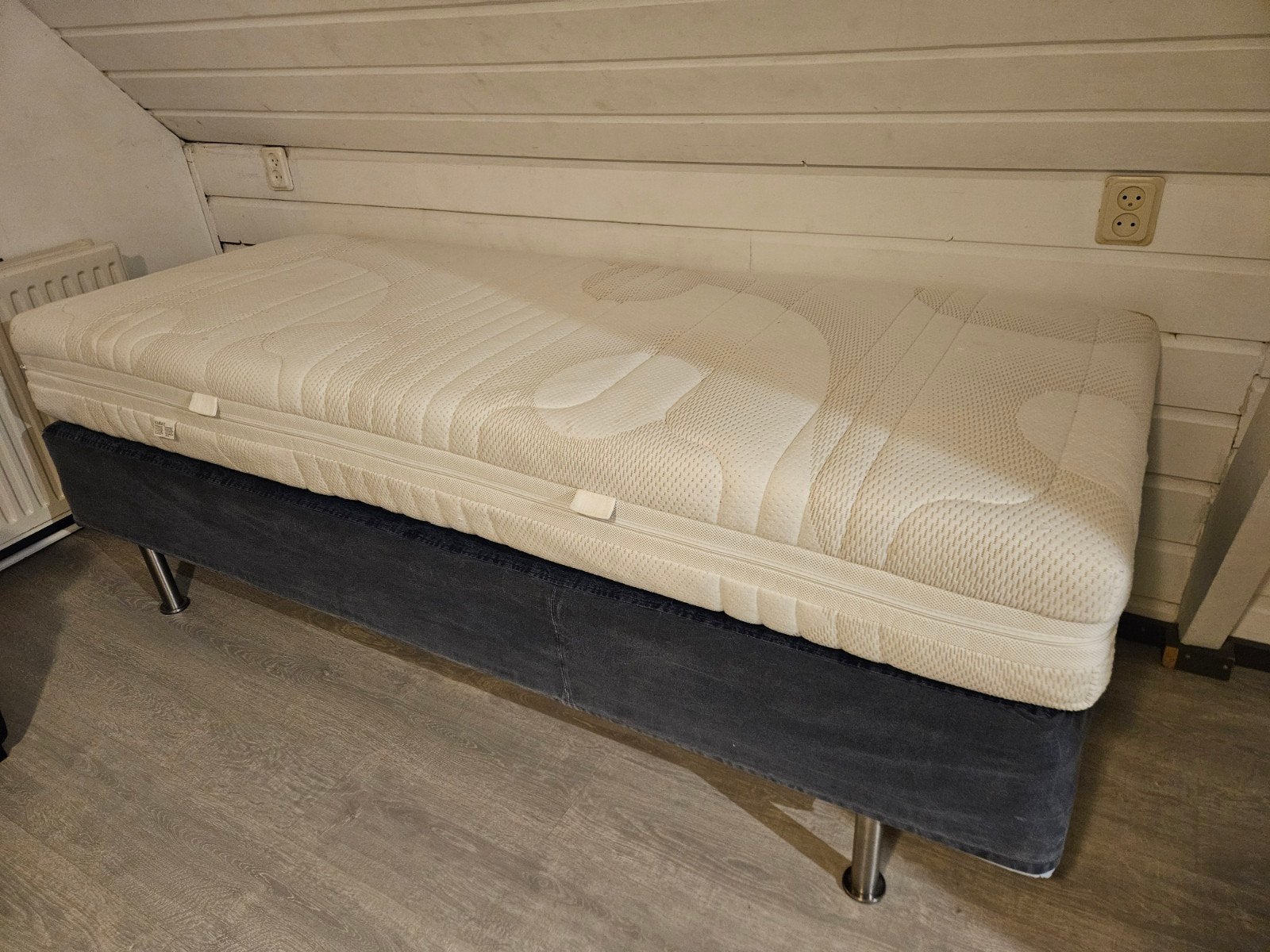 IKEA Sultan Skymning 80x200 boxspring onderstel box, Ophalen, Gebruikt, Eenpersoons, Blauw