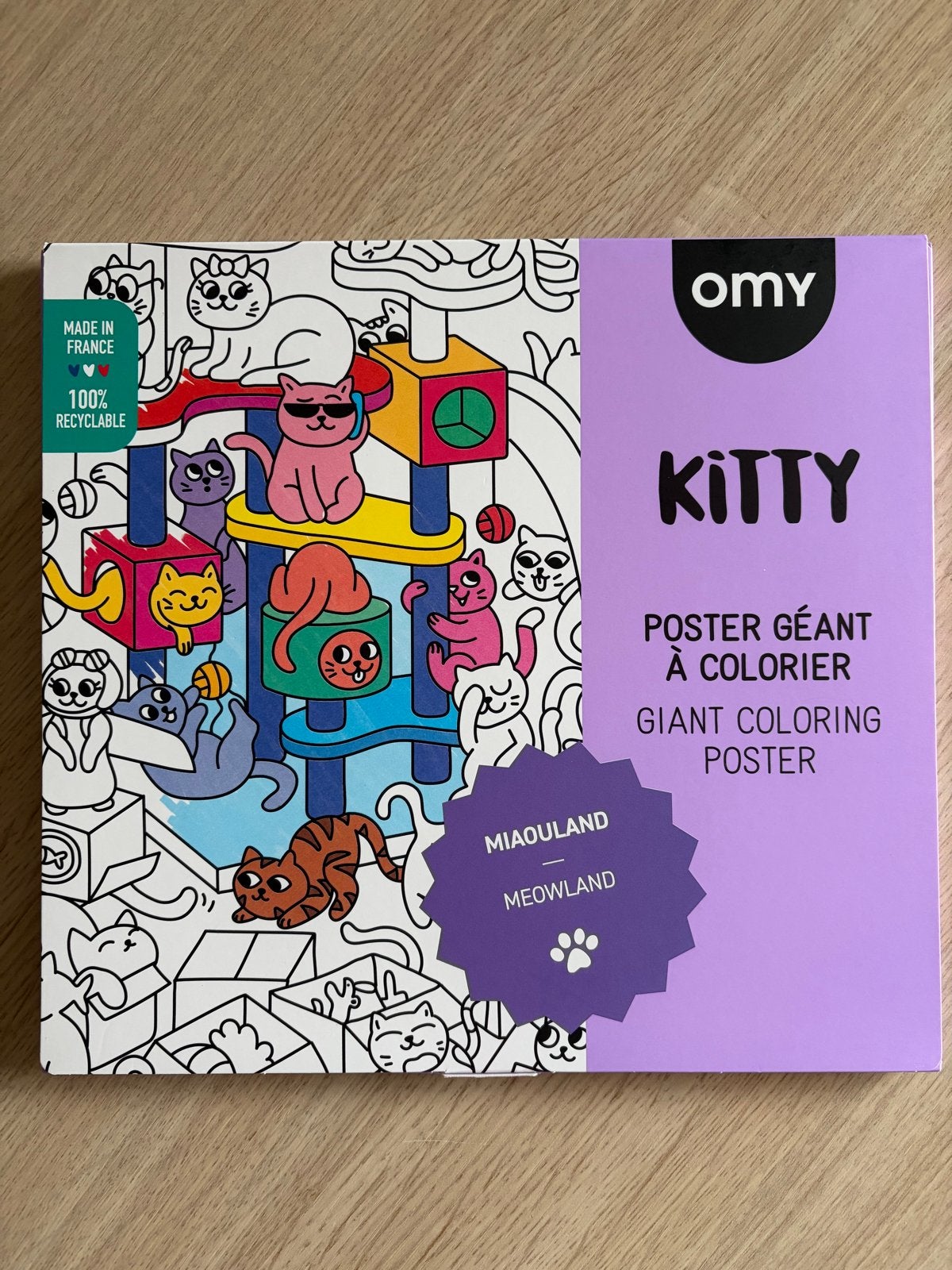 OMY Kitty Giant Coloring Poster - Miaouland Meowland, Ophalen of Verzenden, Nieuw, Overige typen