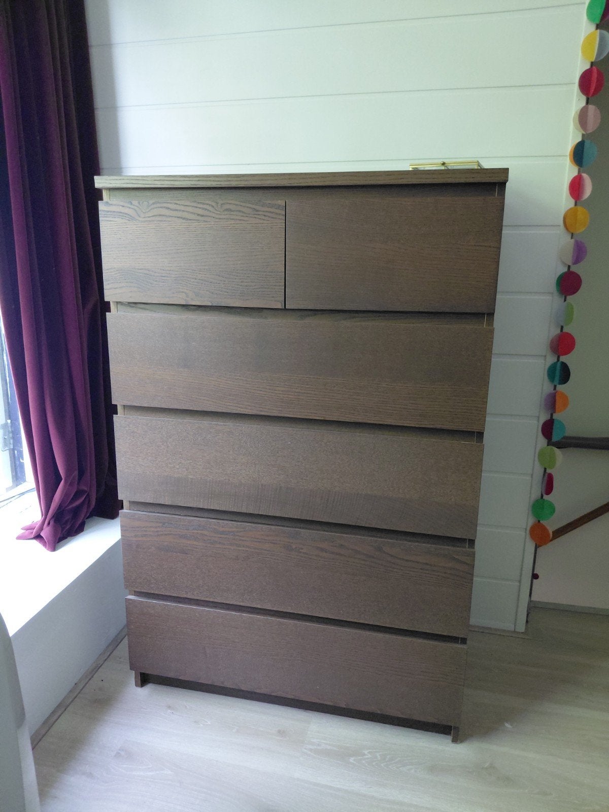 IKEA Malm Ladekast Donkerbruin, Ophalen, Gebruikt, 5 laden of meer, 100 tot 150 cm