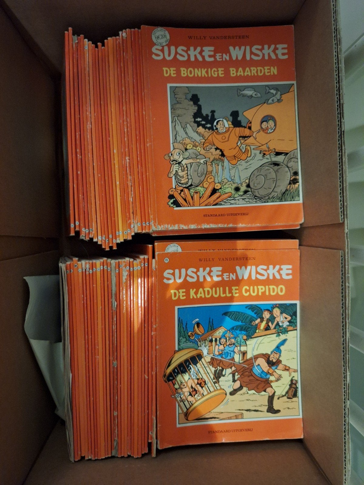 Grote collectie Suske en Wiske stripboeken, Boeken, Meerdere stripboeken, Ophalen of Verzenden, Gelezen, Willy Vandersteen