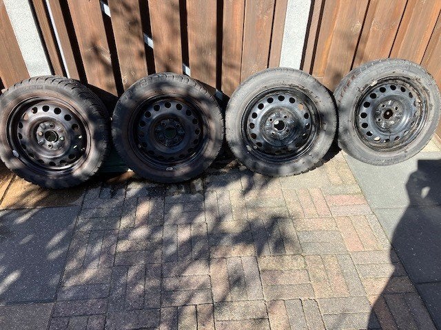 wielen met banden 155 65 14  Toyota Aygo CitroenC1 Peug. 107, Ophalen, 14 inch, Gebruikt, 155 mm