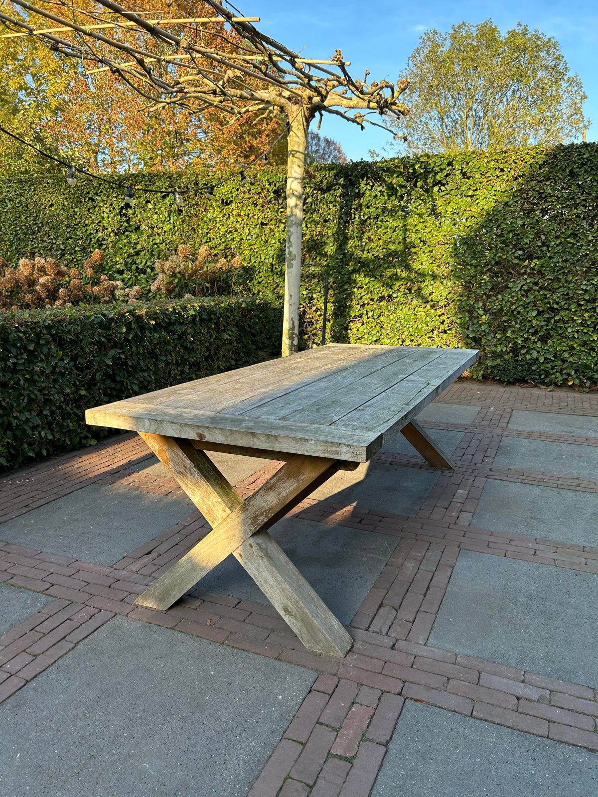 Garden Collections Oregon Teakhouten Tuintafel 240x100 cm, Ophalen, Gebruikt, Rechthoekig, Teakhout