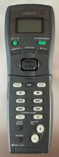 Sony Afstandbediening RM-LJ301 met display, Gebruikt, Ophalen of Verzenden, Origineel, Receiver of Versterker