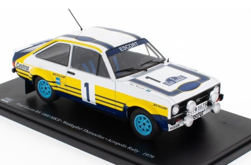 Ford Escort RS 1800 MKII 1979 Acropolis rally  schaal 1/24, Hobby en Vrije tijd, Modelauto's | 1:24, Verzenden, Nieuw, Auto, Overige merken
