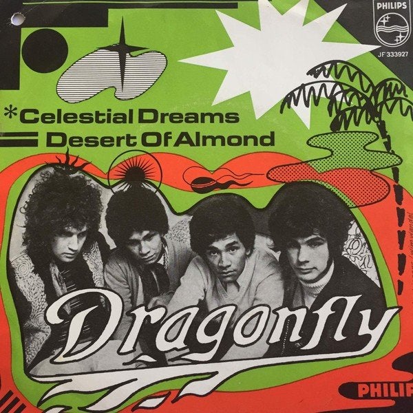 SINGLE - DRAGONFLY - Celestial Dreams / Desert of Almond, Beschermende buitenhoes, Ophalen of Verzenden, Zo goed als nieuw, Pop