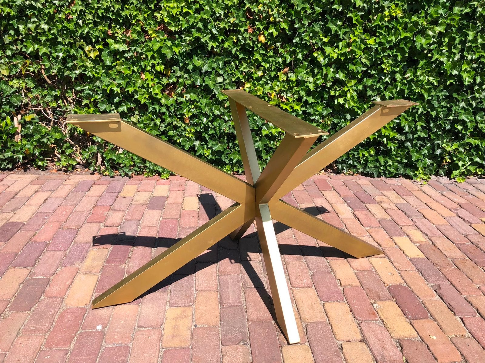 Gouden metalen matrix tafelpoot mat, Tafelpoot, Gebruikt, 50 tot 100 cm, Ophalen of Verzenden