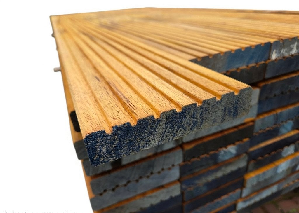 Hardhouten vlonderplanken 28x140 mm / 2.00 meter lang