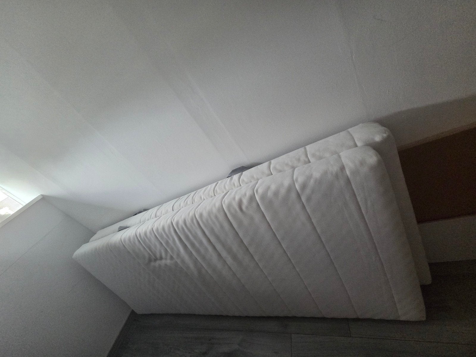 2 IKEA Eemnes matrassen (gebruikt met matrasbeschermer), Huis en Inrichting, Ophalen, Tweepersoons, Zo goed als nieuw, 80 cm