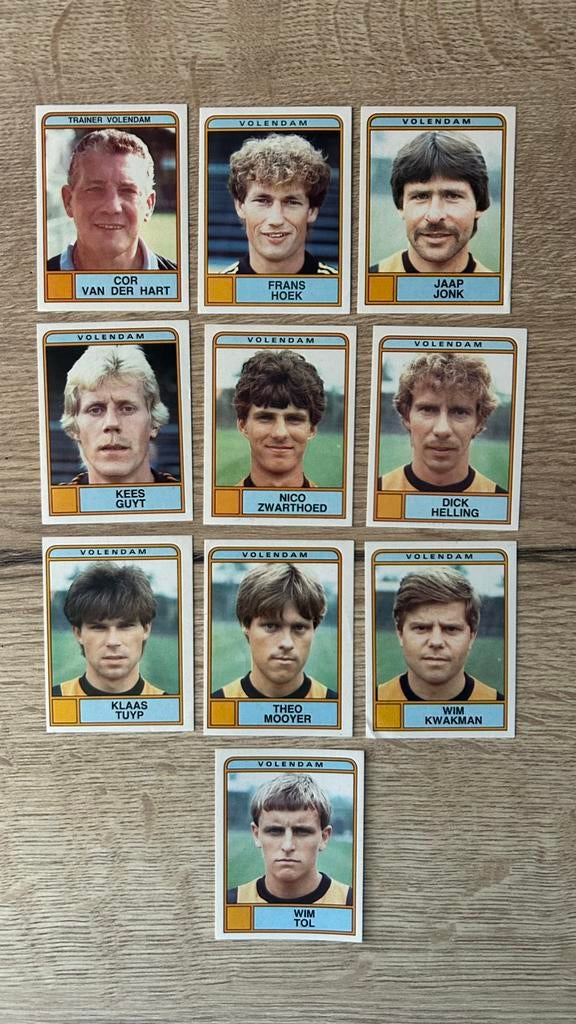 Panini Voetbal 84 plaatjes Volendam 10x, Verzenden, Zo goed als nieuw, Meerdere plaatjes