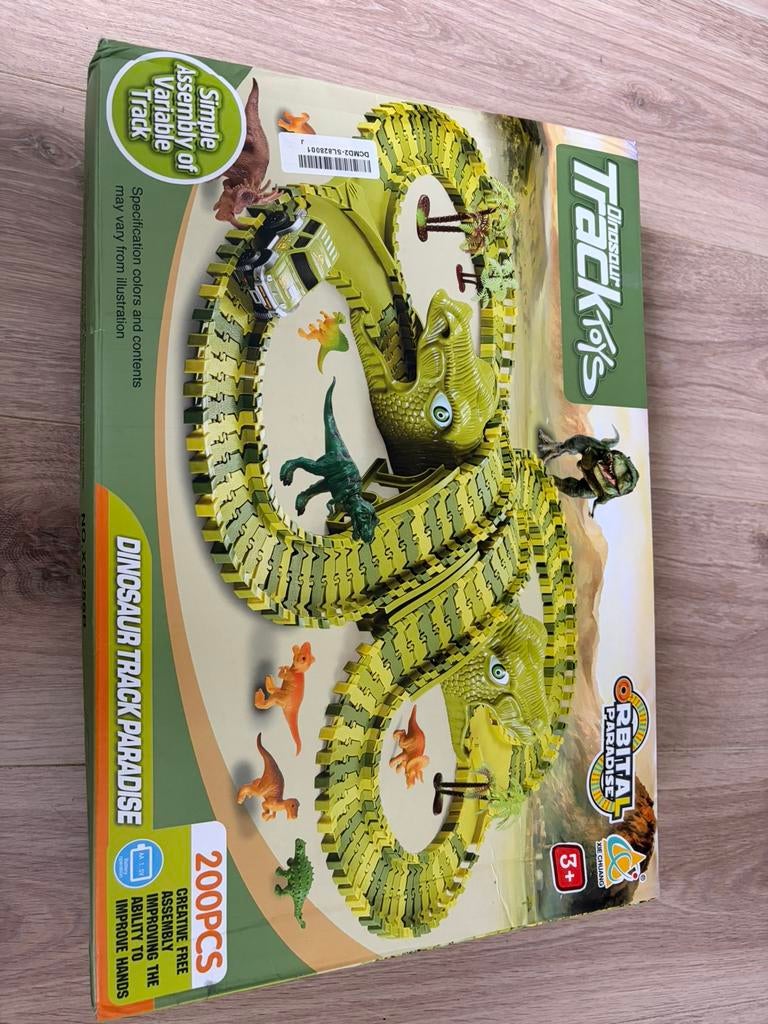 Racebaan met dino's - 200-delige set - 3+ jaar, Overige merken, Zelf te bouwen, Ophalen of Verzenden, Racebaan