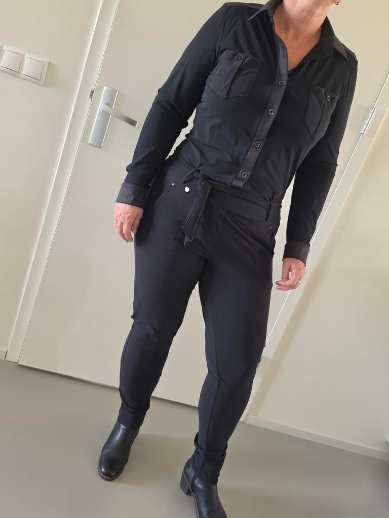Zip73 Jumpsuit Zwart Maat L - Zeer Goede Staat, Kleding | Dames, Jumpsuits, Zwart, Maat 42/44 (L), Zip73, Ophalen of Verzenden