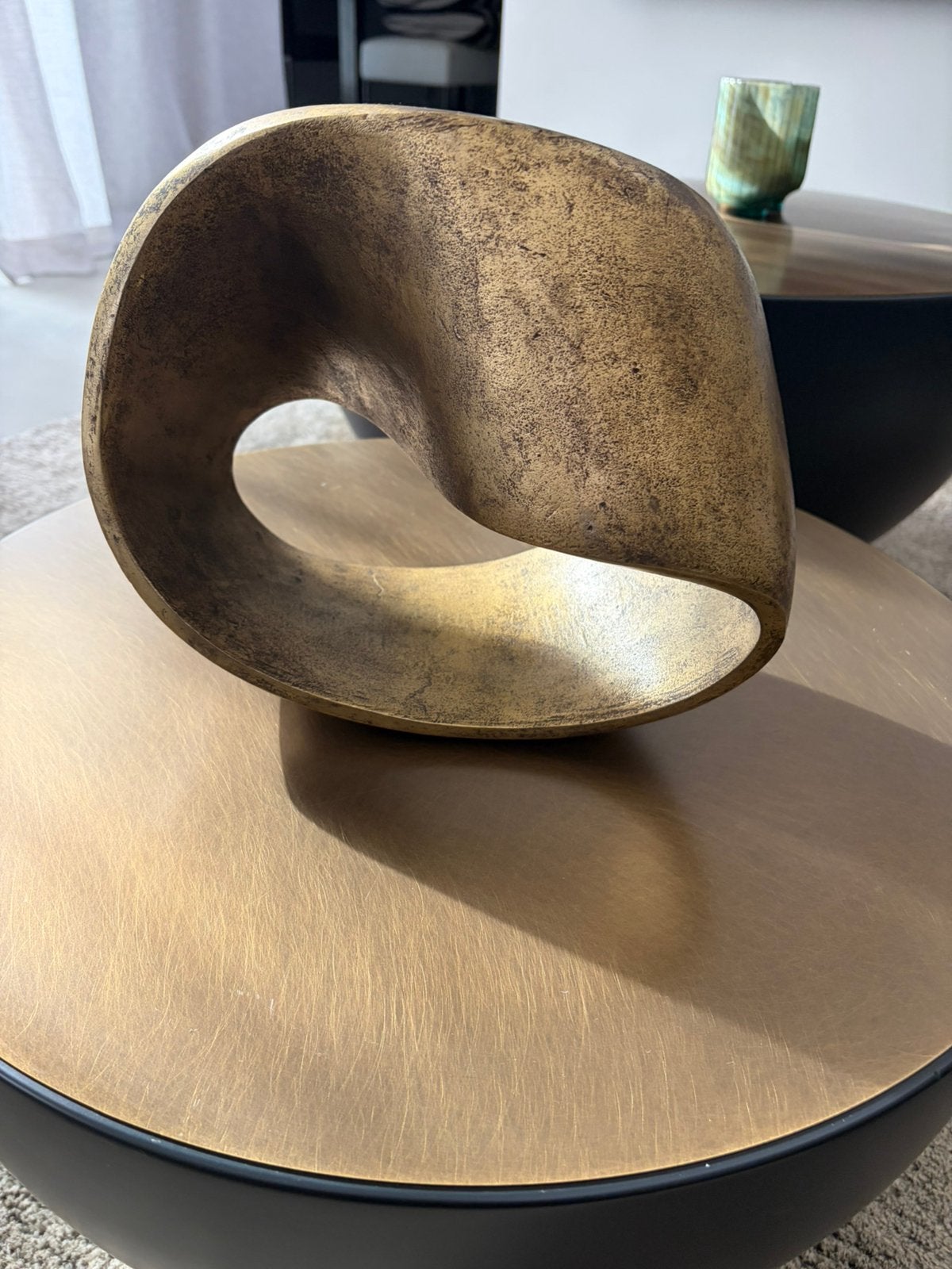 Möbius knoop sculptuur, Ophalen, Goud, Object, Overige materialen