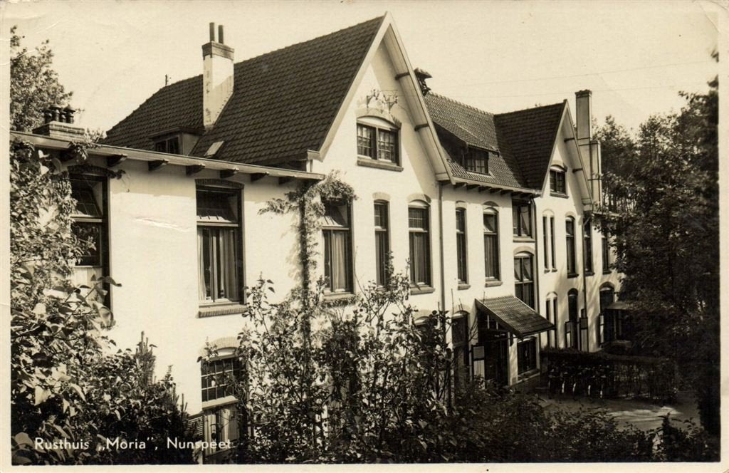 Rusthuis Moria, Nunspeet - 1939 gelopen, Ophalen of Verzenden, 1920 tot 1940, Gelopen, Gelderland