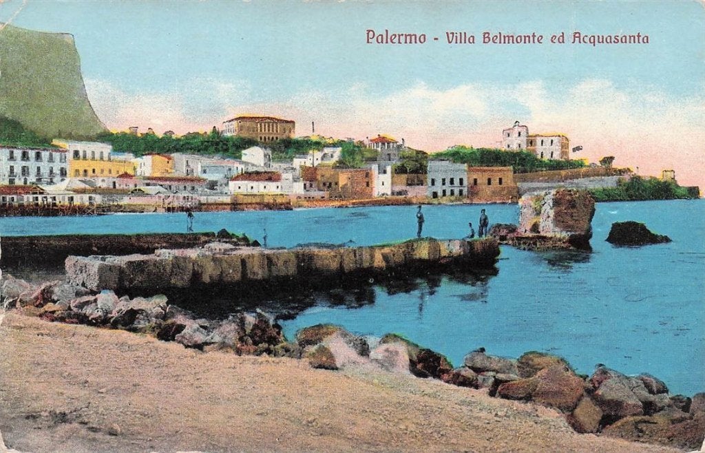 702-318-009 Palermo Villa Belmonte Ed Acquasanta, Ophalen of Verzenden, Voor 1920, Frankrijk